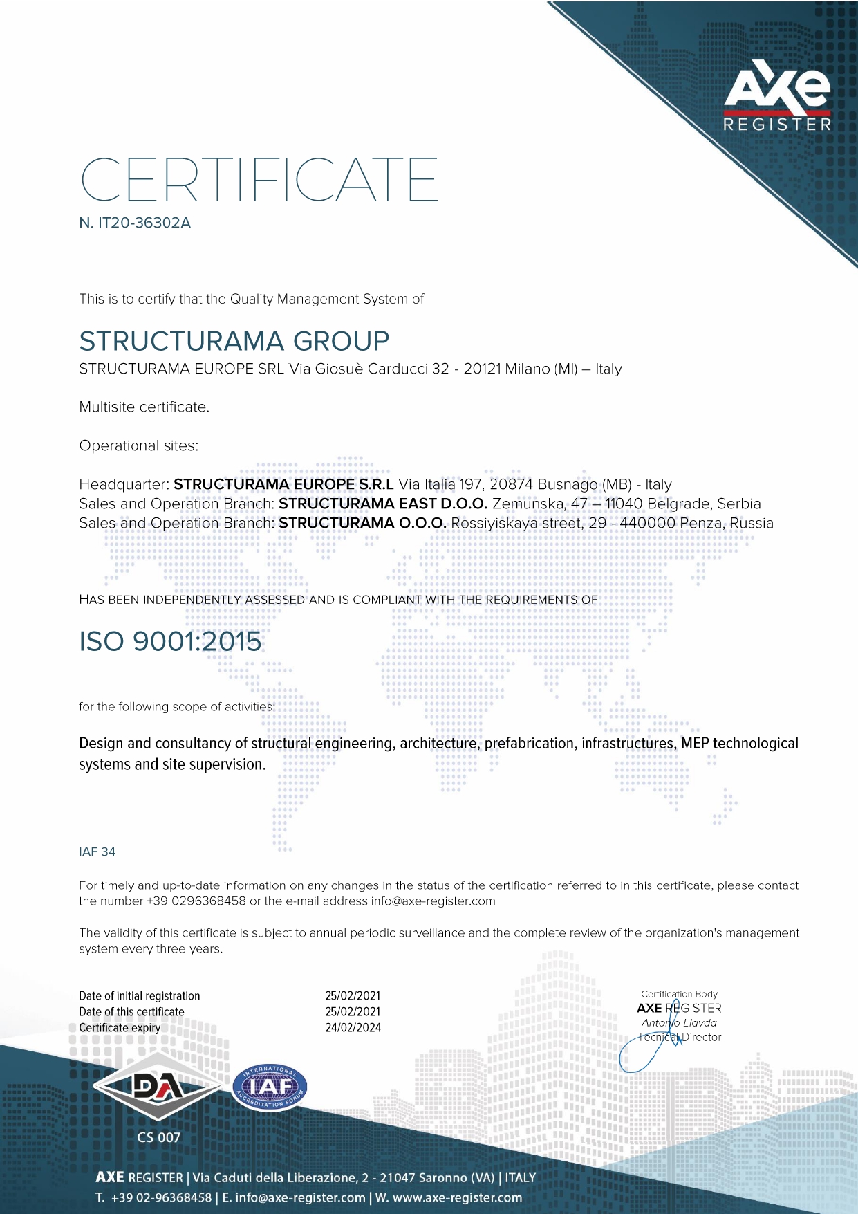 Certification ISO 9001: 2015