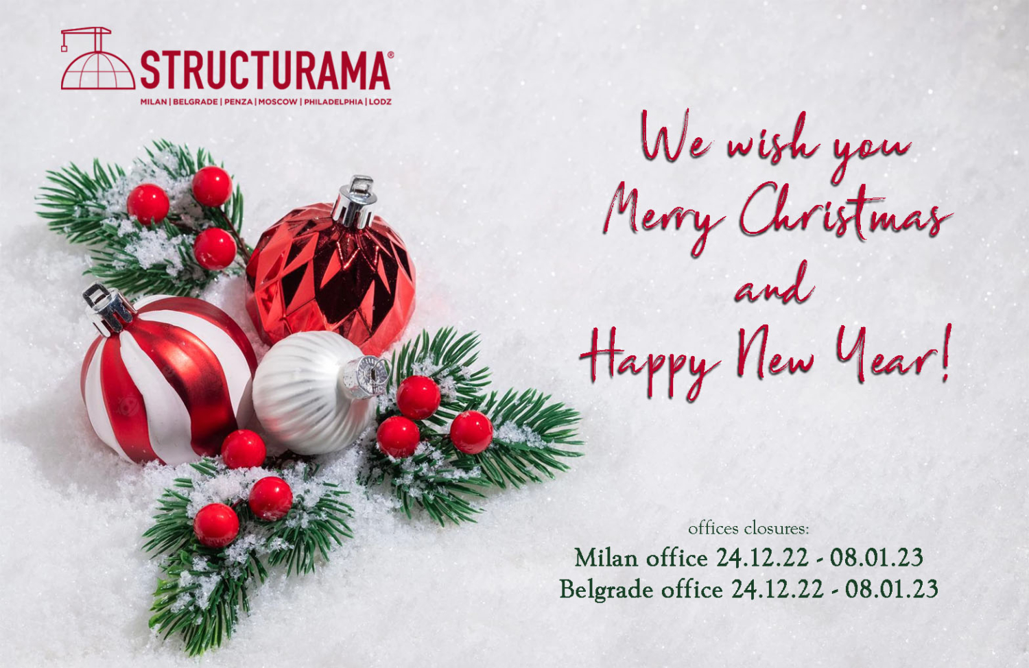 Happy Holidays!! Happy New Year!! Great Health and Happiness to all!