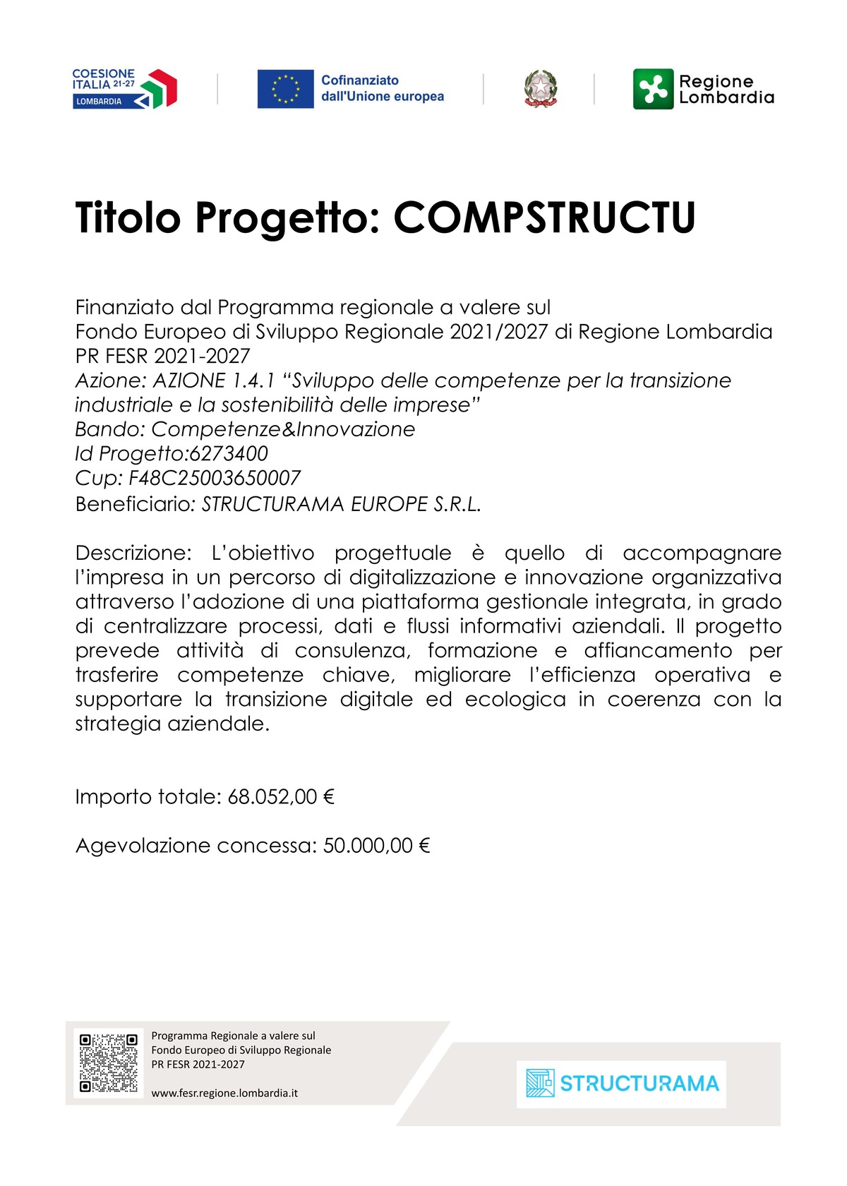 Titolo Progetto: COMPSTRUCTU
